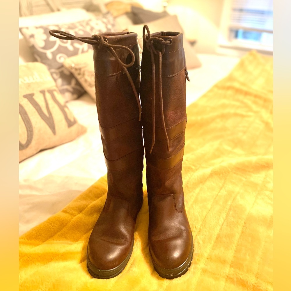 Dubarry of Ireland Galway Chocolate Brown Boots size 6.5 - Excellent Condition